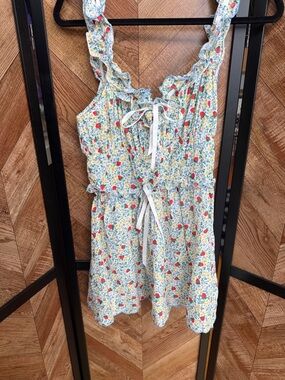 For Love and Lemons Floral Ruffle Tie-Front Sundress